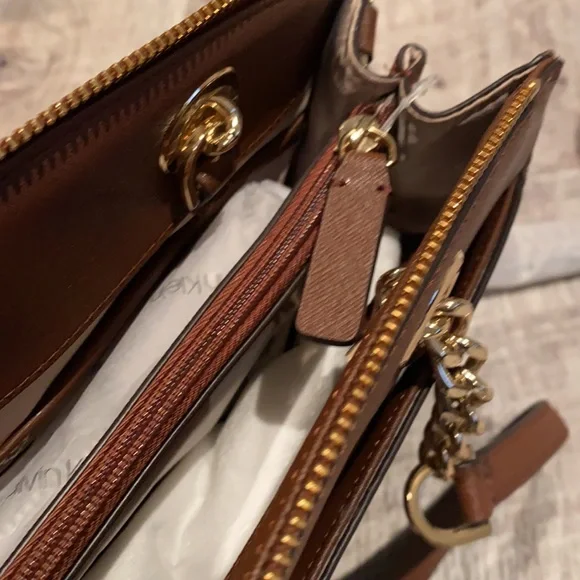 Calvin Klein Brown leather Hayden Bag~ NWT - Picture 6 of 7